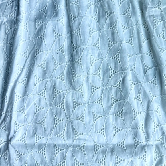 J.Crew White Eyelet Sleeveless Keyhole Back Ruffle Hem Halter Dress – Size 4 - Picture 6 of 11